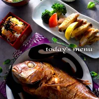 今夜は鯛の煮付けと手羽中塩焼き|山田 ナミ　Instagram ＊nmymd369さん