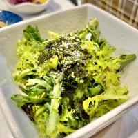 わさび菜と春菊の韓国風サラダ|ぎんさん