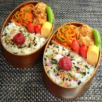 母とムスコのラブラブおソロ♪モリモリナポリタンのダブル炭水化物弁当