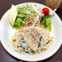 朝食はクリームパスタ🍝|がおりんさん