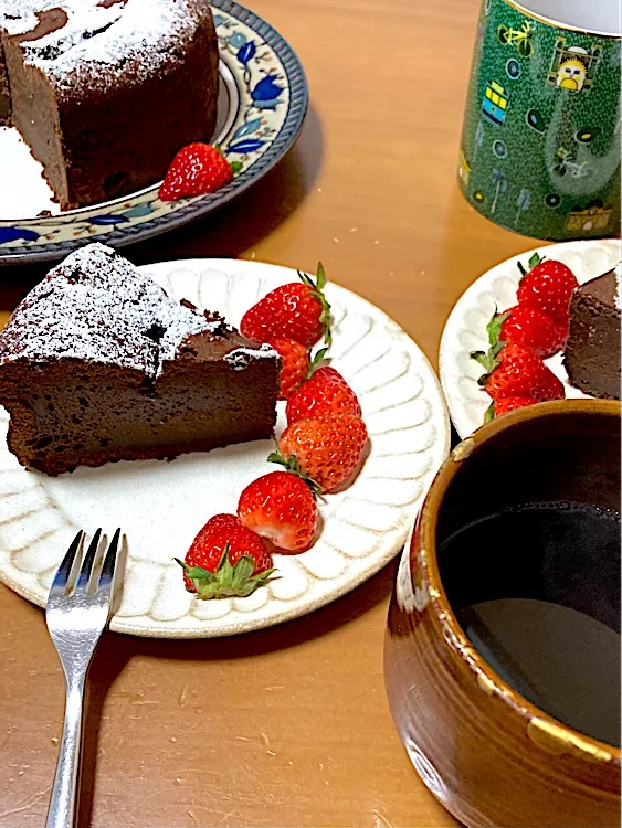 ガトーショコラフォンデュ断面😊|さくたえさん