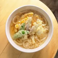半熟玉子天入り天ぷらうどん|mi_neneco♪さん