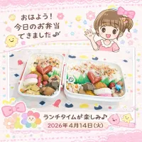 2026年4月14日（火）のお弁当🍱。| ママちんさん
