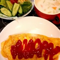 火曜日晩飯　オムライス|山木屋さん