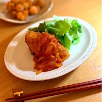 余りハマチが主役に✨サクふわフライ×甘酸っぱい玉ねぎソース|kaeさん