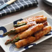 🆔522930                                                                   #アスパラの肉巻きオイコチュガーリック 💕|ともきーた (伊藤 智子)さん