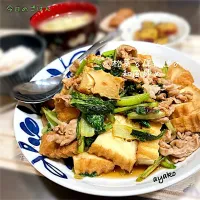 小松菜と厚揚げの和風炒め|亜矢子さん
