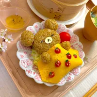 おやすみリラックマのオムカレーごはん🐻|すずさん