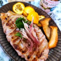 🔷🍆薄切り茄子の🐖豚バラカリカリ焼き🔷