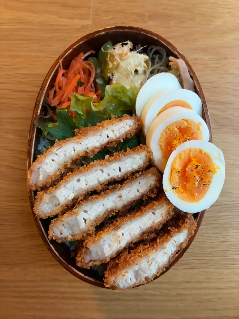長男5日目　トンカツ　ｿｰｽは別添え|蟹🦀さん