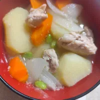 塩麴使いの鶏じゃが(スープも一緒に!)|m.rafuさん