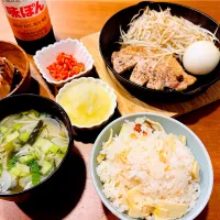 筍ご飯とトンテキ|ヨシュアさん