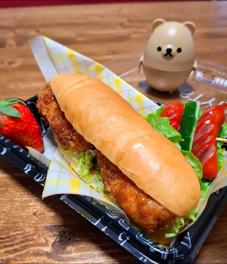 🍀コロッケサンド弁当|ゆきさんさん