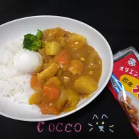 温玉乗せチキンカレー✨|cocco+さん