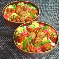 母とムスコのラブラブおソロ♪秋刀魚の蒲焼きちらし寿司弁当|からあげビールさん