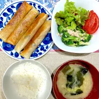 春巻きとツナブロマスタードサラダ|おしゃべり献立さん