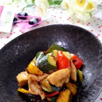 鶏むね肉のバルサミコ酢炒め