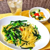 【麺】ニラペペロンチーノ|シュビラさん