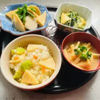 「筍三昧の朝ごはん」