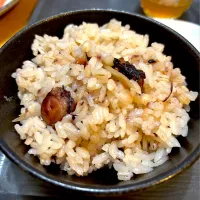 お土産の蛸の旨煮で蛸メシ作りました🐙