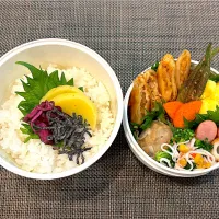 高校生息子のお弁当🍱 春巻きと焼売の中華弁当🍱| Snow10さん