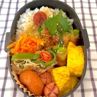 260417 肉巻きアスパラ　男子高校生弁当|Riieeさん