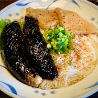 早々と夏☀️メニューで麺好きランチ                『茄子🍆そうめん』                      |mottoさん