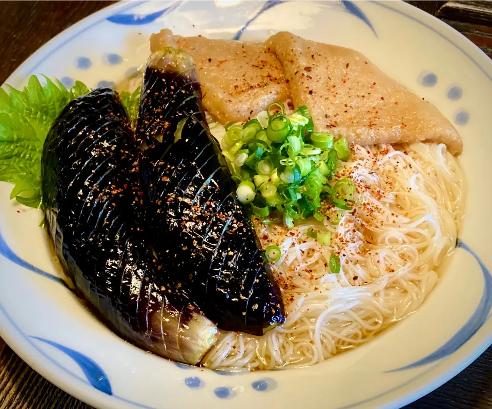 早々と夏☀️メニューで麺好きランチ                『茄子🍆そうめん』                      |mottoさん
