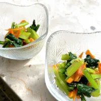 小松菜🥬人参🥕のお浸し