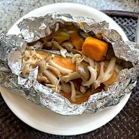 マルコメさんの甘糀の鮭ホイル焼き