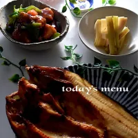 今夜は食材整理で　ホッケ・酢豚・竹の子炊き合わせ|山田 ナミ　Instagram ＊nmymd369さん