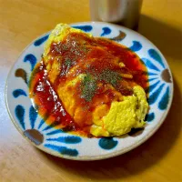 軸えのきバターオムレツ ハンバーグの残りソース|deekay71さん