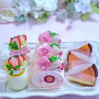 みかんプリン🍊、いちごのロールケーキ🍓、キャラメルチーズタルト🧀| AXさん