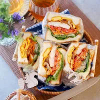 今日のbranch わんぱく照焼チキンサンド|kukulutomo ❁𓎪 ⡱𓎩‎𐩢𐩺𓎪 ⡱さん