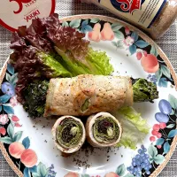 豚巻きサニーレタスをスパイシーに