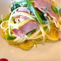 ほうれん草とベーコンのクリームスパゲティ|masaさん