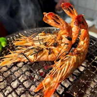 ⑧4月17日・［焼き肉のコース😋✨］・エビ焼いて見た❣️|山勝さん