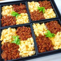 お花見そぼろ丼弁当|あゆみ│ハレシピさん