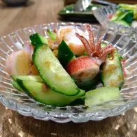 イカときゅうりの梅おかか和え|古尾谷りかこさん