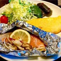 鮭バターホイル焼きプレート|mottoさん