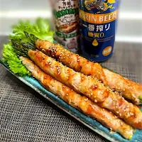 ナオミさんの料理 Yummy!ガーリックバターでアスパラ豚バラ巻き