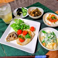 【主菜】カジキマグロのイタリアンソテー| シュビラさん