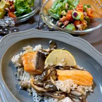 鮭の和風パエリア| Mikaさん