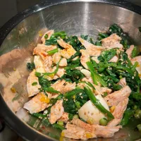 ささみとほうれん草の旨辛ゴマだれ|ほのみさん