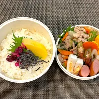 高校生息子のお弁当🍱 豚肉と野菜の塩ダレ炒め弁当🍱|Snow10さん