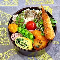 鯛めし、エビフライ、三つ葉入り出し巻き卵・・|めみさん