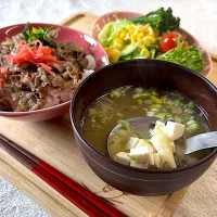 インスタントのお味噌汁にお豆腐|かっちゃん杉さん