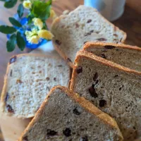 豆乳と甜菜糖でレーズン食パン🍇|fumfumさん