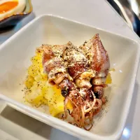 ホタルイカとポテサラ