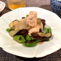 ささみと茄子の味噌炒め🥢|Saori.Sさん